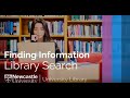 Finding Information: Library Search