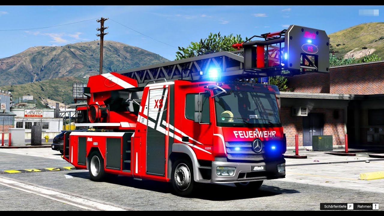 GTA 5 LSRD | Mercedes Benz Atego (Drehleiter) Metz DLK 23/12 - Rescue ...