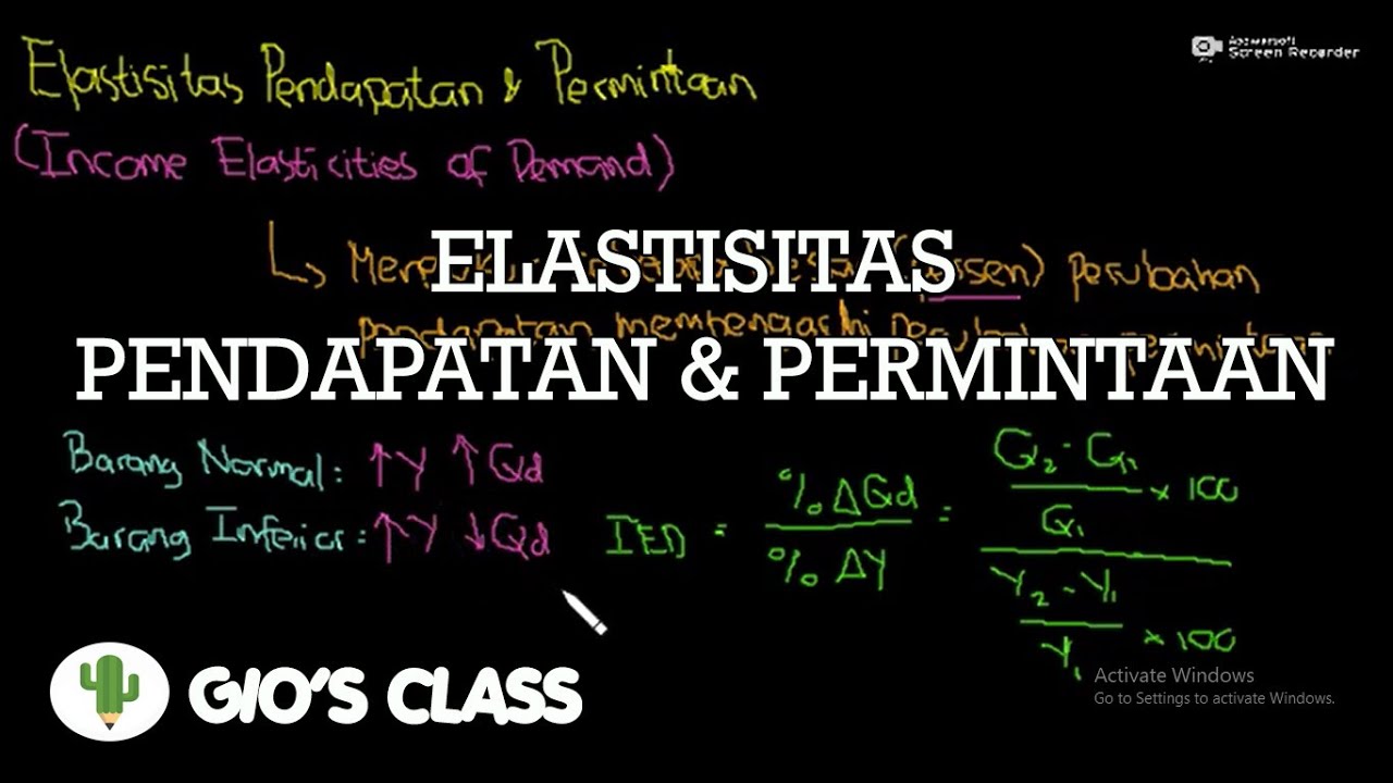 Penjelasan Tentang Elastisitas Pendapatan Dan Permintaan - YouTube