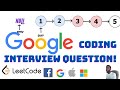 GOOGLE Coding Interview Question - Reverse Linked List | LeetCode (With Animations)