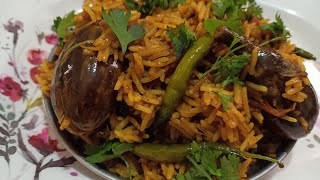 विदर्भ खासियत चवीष्ट आणि रुचकर वांगी भात | Brinjal Rice Authentic Maharashtrian