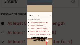 how to make password validation using html css and js #passwordvalidation #htmlcss