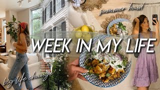 WEEK IN MY LIFE | summer clothing haul, big life change coming, running errands, working out!