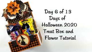 Day 6 of 13 Days of Halloween 2020  Treat Box and Flower Arranging Tutorial Polly's Paper Studio