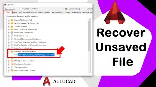 How to recover your unsaved file in AutoCAD