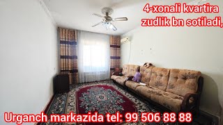 4-xonali kvartira ayrim jixozlari bn zudlik bn sotiladi Urganch Urologiya markazi.99 506 88 88.