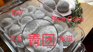 Glutinous rice cake(Mochi) with Wormwood juice, so delicious! 聚会首选“艾草青团糯米糍”，人见人爱❤️