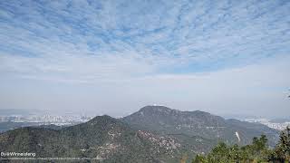 20241218006珠海凤凰山普陀寺东坑上山顶落山走近滚石岐澳古道山场方向还有小狗一起上山的一小