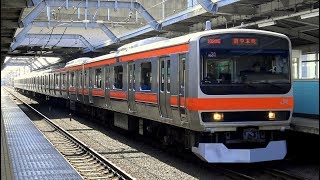 【4K】響くVVVFサウンド!JR武蔵野線E231系(三菱IGBT-VVVF)ケヨMU31編成 到着・発車シーン 東松戸駅にて