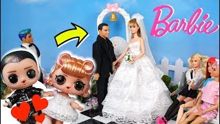 Barbie Doll LOL  Wedding with Supreme Bffs Surprise Get Married !