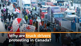 Truckers protest in Ottawa against Canada’s vaccine mandate