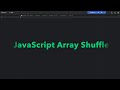 Javascript Array Shuffle Practice