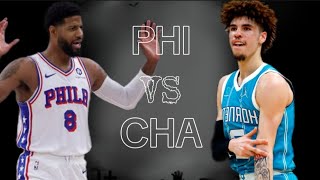 PHILADELPHIA 76ERS VS CHARLOTTE HORNETS FULL GAME HIGHLIGHTS