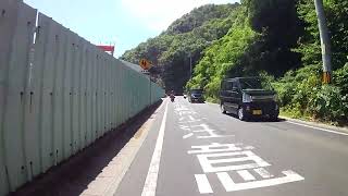 広島県呉市阿賀～警固屋　　　県道６６号（呉環状線）阿賀マリノ大橋から音戸大橋まで走る　　「SEA　PASEO　２」が音戸の瀬戸を航行します　　２０２１年１０月３１日で廃止となった、音戸渡船前まで走る