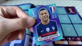 Sticking 2022 World Cup stickers to relax| Panini football stickers No talk | ASMR |MBAPPE