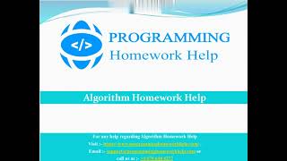 Algorithm Homework Help