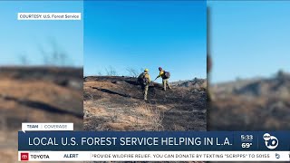 Cleveland National Forest crews helping to contain \u0026 stop spread of Eaton Fire