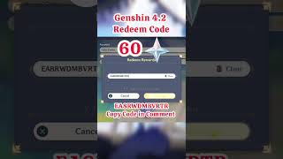 ❗Claim yours NOW❗ENDING SOON❗New 4.2 Redeem Code #genshinimpact #shorts  #focalors