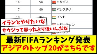 【アジアのライバル達は】最新FIFAランキング、アジアのトップ20がこちらになります