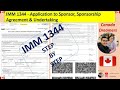 IMM 1344 - Application to Sponsor, Sponsorship Agreement And Undertaking