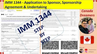 IMM 1344 - Application to Sponsor, Sponsorship Agreement And Undertaking