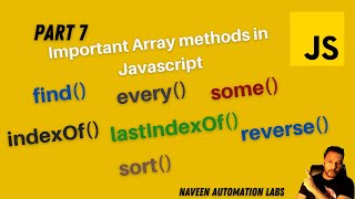 #7 - Important Array Methods in JavaScript - Part 2