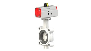 Valworx Air Actuated Lug Butterfly Valve