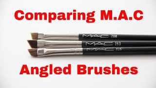 Comparing MAC Cosmetics Small Angle Brushes 208, 263 and 266