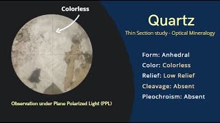 Quartz in Thin Section under Microscope | Optical Mineralogy | Earth Detective | Geology