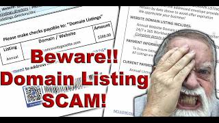 Scam letter asks you to pay $288 for your own domain listing - May 14, 2026
