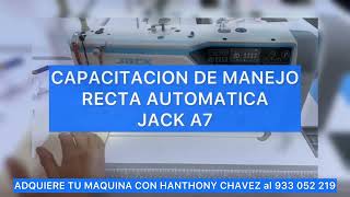 MANUAL DE MANEJO JACK A7 RECTA AUTOMATICA