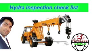 Hydra inspection check list