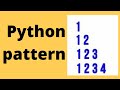python pattern video 4 : number pyramid 2