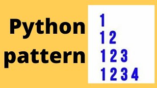 python pattern video 4 : number pyramid 2
