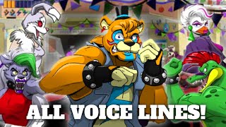 All FNAF Security Breach Fury's Rage Voice Lines!