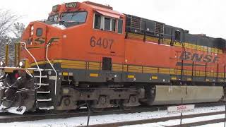 An eastbound BNSF Railway light engine movement. Elmwood Park Illinois. January 10th, 2025.