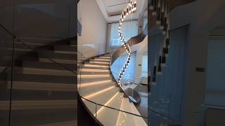 Curved Glass Balustrade Curved Stair #stairs #construction #interiordesign #diy #staircase #light