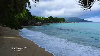 Gentle Waves With Beautiful  View And Seaside Rainbow For Relaxation, Meditation and Study