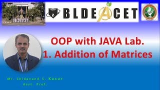 Expt. 1. Matrix Addition (OOPS with JAVA Lab.)