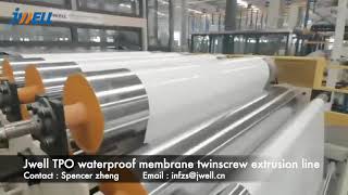 TPO waterproofing membrane sheet extrusion line - Jwell Machinery