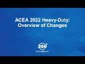 ACEA 2022  Heavy-Duty:  Overview of the Changes