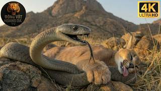 Caracal vs. Black Mamba Cat: A Death Jump - Animal World