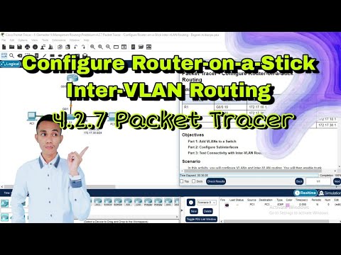 Cara Configure Router-on-a-Stick Inter-VLAN Routing | 4.2.7 Packet ...