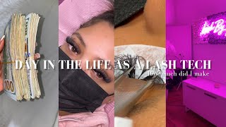 DAY IN THE LIFE AS A LASH TECH | HOW MUCH MONEY I MAKE IN A DAY? + ORGANIZE INVENTORY