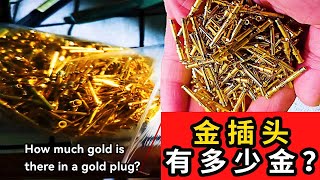 一位大学生寄来的金插头，来看看能提炼出多少黄金！【老大南】How much gold does the gold plug contain?