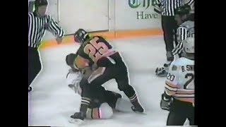 Kevin Stevens vs Jim Wiemer \u0026 Cam Neely goes after Paul Coffey