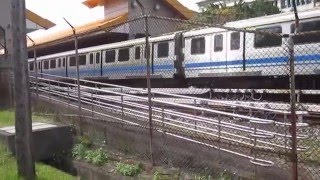 台北捷運381型軟改列車往淡水進入忠義站