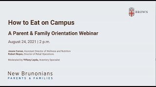 Parent & Family Webinar Series - How to Eat on Campus