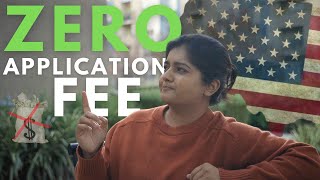 How to get College Application Fee Waivers for International Students | Free Universities 🇺🇸