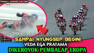 sadis sampai nyungsep begini😱DETIK-DETIK VEDA EGA  PRATAMA DIKEROYOK PEMBALAP EROPA gagalkan podium1